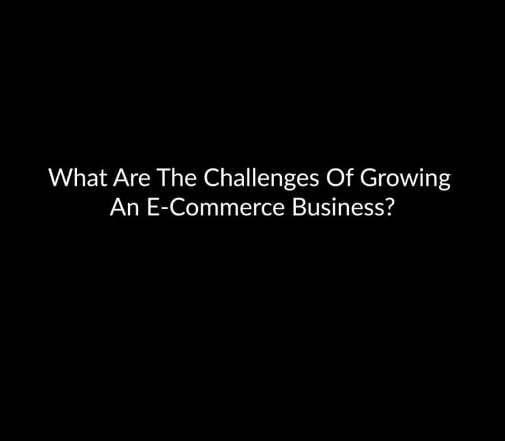 What Are The Challenges Of Growing An E-Commerce Business?