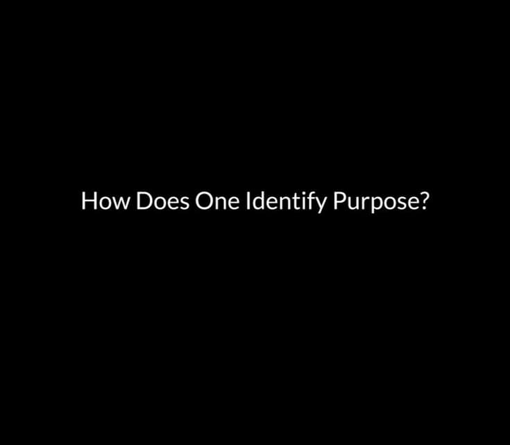 How Does One Identify Purpose?