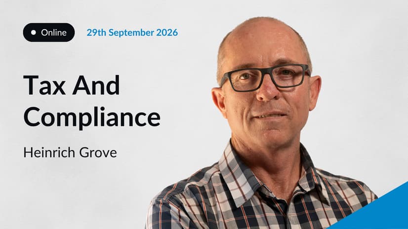 Live Recipe: Heinrich Grove, Tax And Compliance
